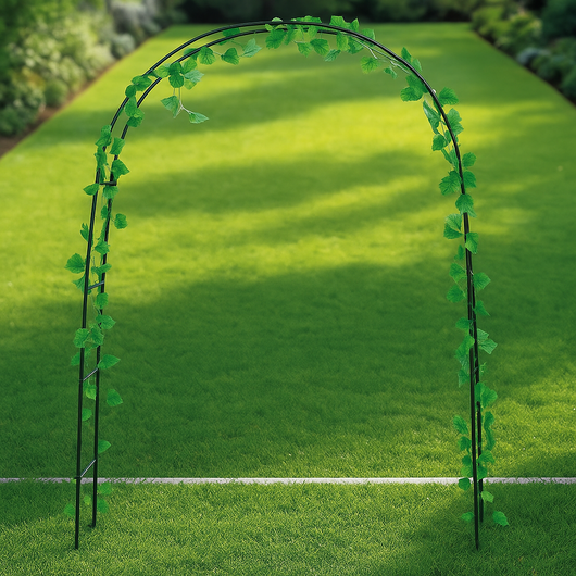 Arco in Metallo per Fiori e Rampicanti 140x38x200/240 cm verniciato verde