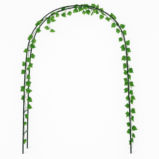 Arco in Metallo per Fiori e Rampicanti 140x38x200/240 cm verniciato verde