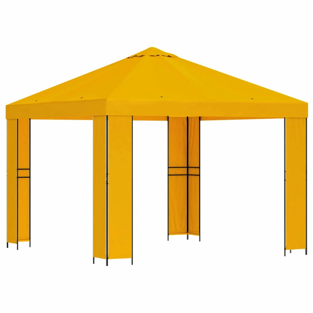 Gazebo 3 x 3 m Giallo Poliestere e Acciaio 190 900356