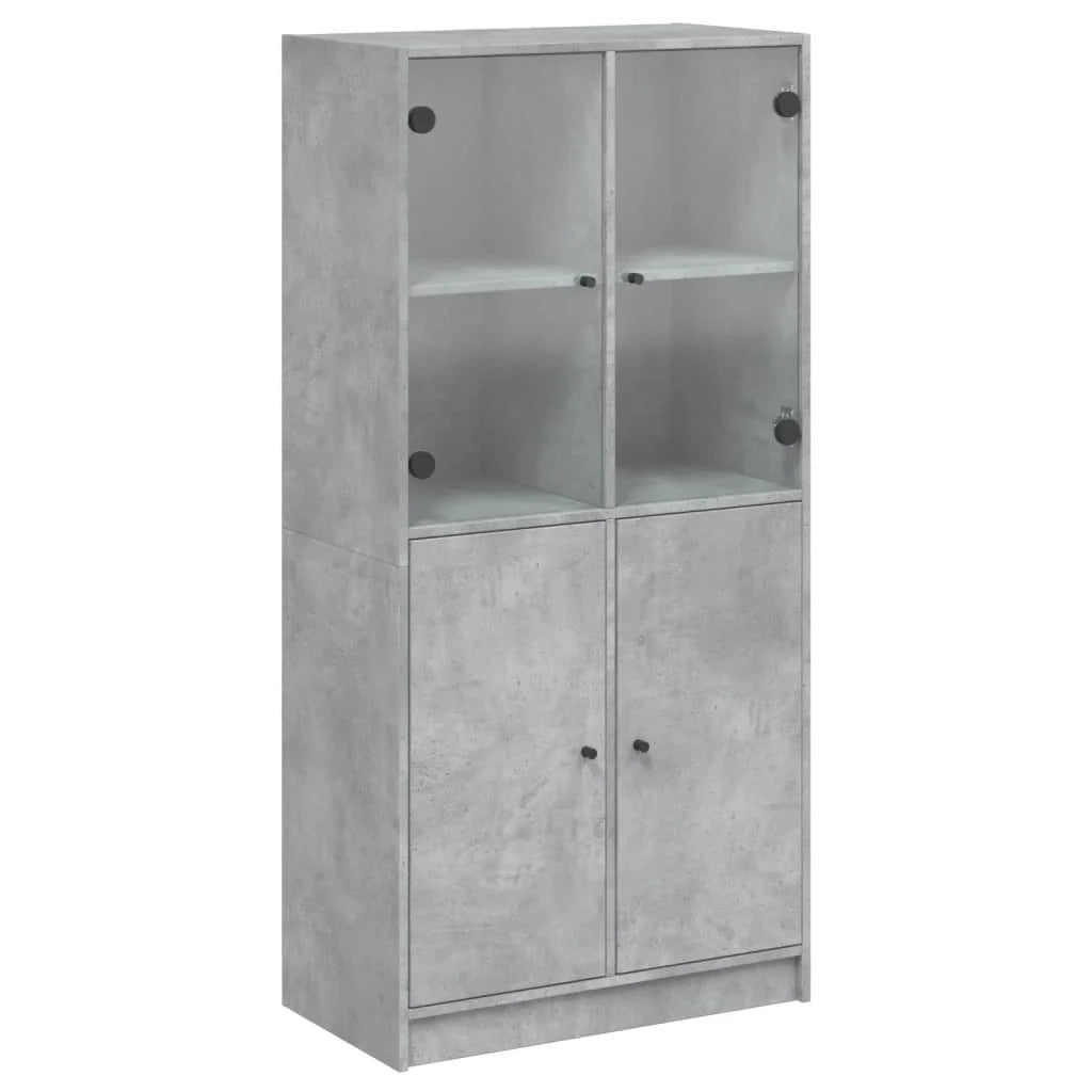 Buffet credenza cassettiera mobiletto mobile contenitore organizer cucina soggiorno salotto alto con ante 68 x 37 x 142 cm legno ingegnerizzato grigio 02_0032240