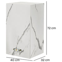 Pensile da Cucina Armadio Sospeso da Parete Design Minimal Bianco Effetto Marmo