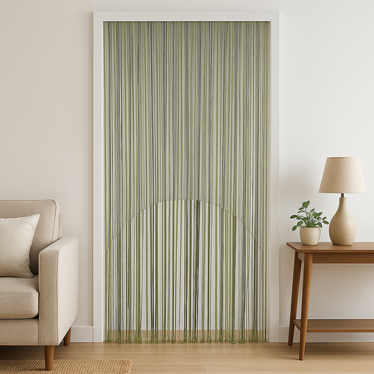 TENDA MOSCHIERA CORDONCINO CM.125X240 VERDE SCURO  ZANZARIERA ANTI MOSCHE