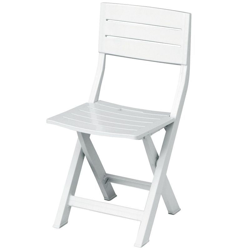 Set 4 sedie pieghevoli in resina Gilda - Arredo Esterno Colore: Bianco