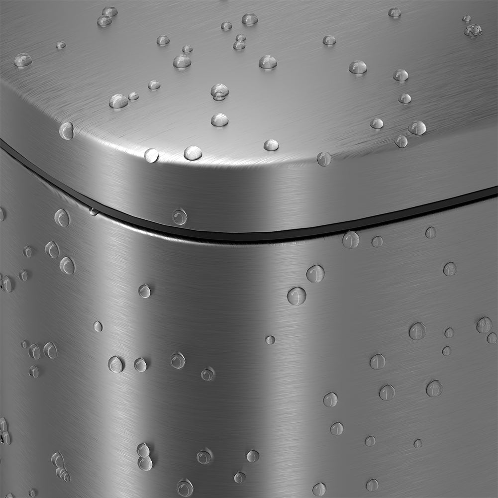 Pattumiera Rettangolare a Pedale 5L Bidone Spazzatura in Acciaio Inossidabile