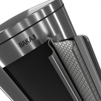 Pattumiera Rettangolare a Pedale 30L Bidone Spazzatura in Acciaio Inossidabile