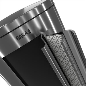 Pattumiera Rettangolare a Pedale 30L Bidone Spazzatura in Acciaio Inossidabile