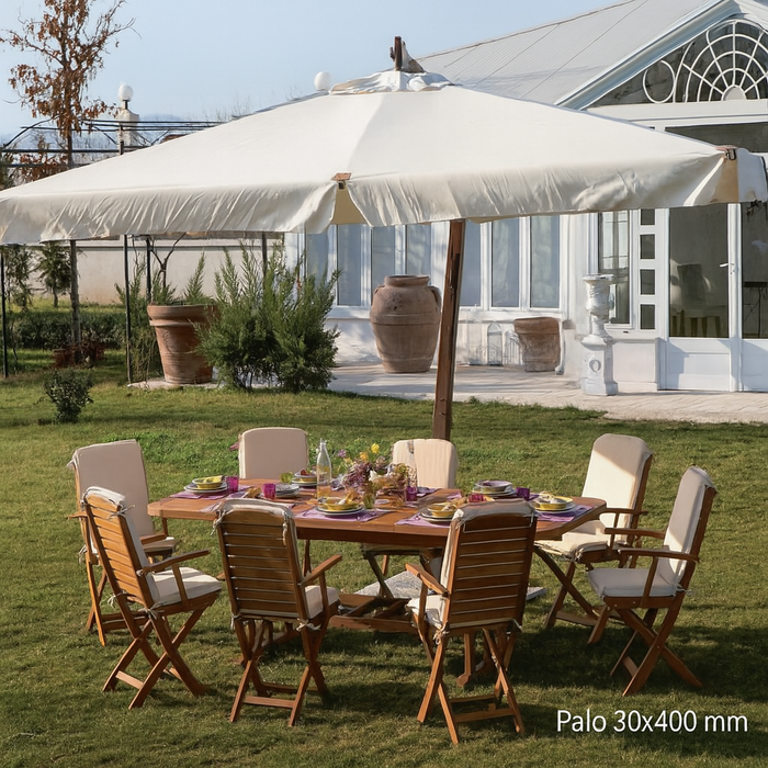 OMBRELLONE LEGNO DECENTRATO ASTER 3X3 PALO 75