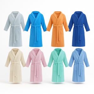 Accappatoio in Micro Spugna con Cappuccio Tasche Uomo Donna M L XL XXL Colore: Grigio, Misura: XL