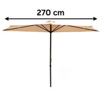 OMBRELLONE ALLUMINIO A PARETE MEZZA LUNA DIAM.270 CON BASE