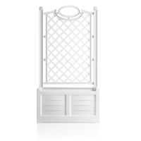 Fioriera Separè con Spalliera 80 cm - Colore Bianco