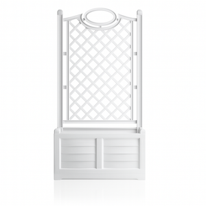 Fioriera Separè con Spalliera 80 cm - Colore Bianco