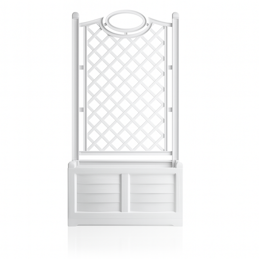 Fioriera Separè con Spalliera 80 cm - Colore Bianco