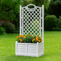 Fioriera Separè con Spalliera 80 cm - Colore Bianco