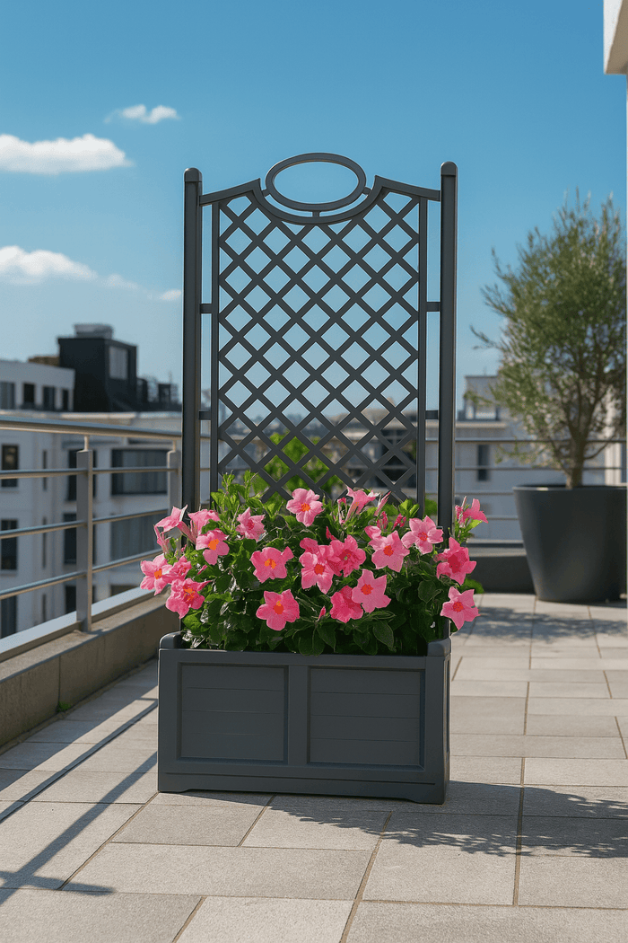 Fioriera Separè con Spalliera 80 cm - Ferro battuto