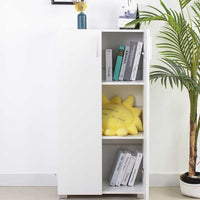 Mobile Armadietto Multiuso 3 Ripiani 2 Ante Design Moderno Casa Ufficio 115x60x31cm