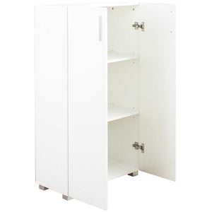 Mobile Armadietto Multiuso 3 Ripiani 2 Ante Design Moderno Casa Ufficio 115x60x31cm