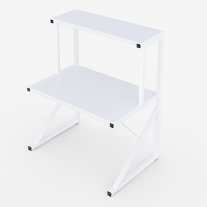 Scaffale Cucina Porta Microonde con 2 Ripiani Metallo e Legno 69x37x54cm Moderno Bianco