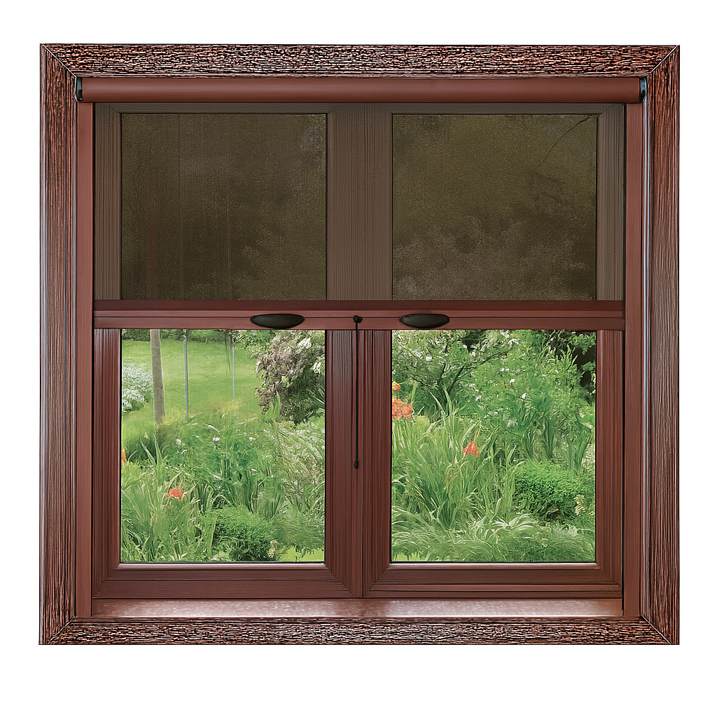 ZANZARIERA IN KIT FINESTRA C/FRENO 140X160 MARRONE