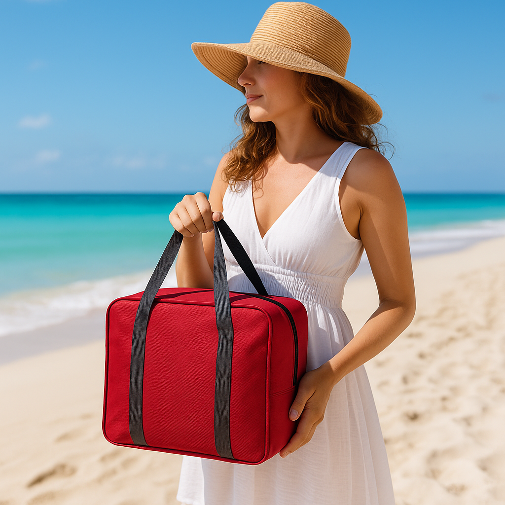 Kit 2 Borse Termiche 24LT 7LT Pratiche Salvaspazio Resistenti, Arancione