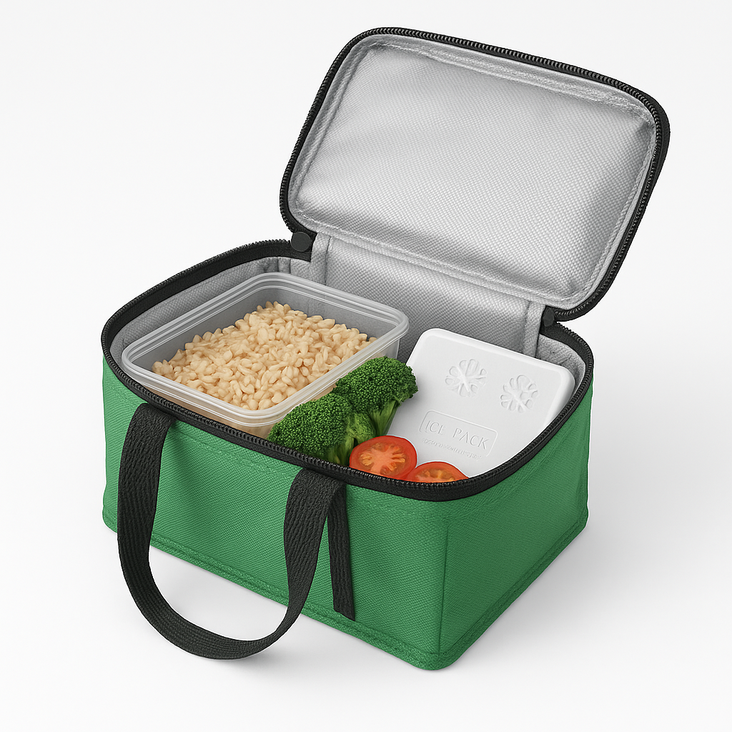 Kit Porta Pranzo Termico con Borsa Frigo Portatile con Accessori 15x22x17.5cm Salvaspazio