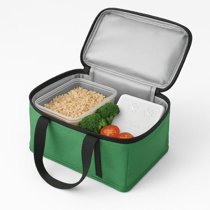 Kit Porta Pranzo Termico con Borsa Frigo Portatile con Accessori 15x22x17.5cm Salvaspazio
