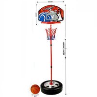 Canestro Basket Bambini Altezza Regolabile 120cm con Pallone Gioco Sport Casa