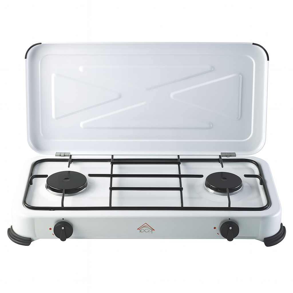 FORNELLO A GAS 2 FUOCHI CON COPERCHIO – 2,6 KW