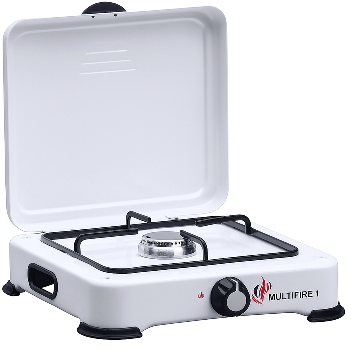 FORNELLO A GAS 1 FUOCO CON COPERCHIO – CAMPING MULTIFIRE 1 – 1,5 kW