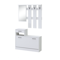 MOBILE INGRESSO RUFOLF BIANCO 100X180H CON SCARPIERA INTEGRATA