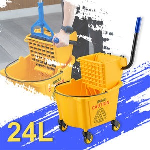 Carrello Pulizie Professionale Secchio Lavapavimenti 23 Lt per Mocio con Ruote