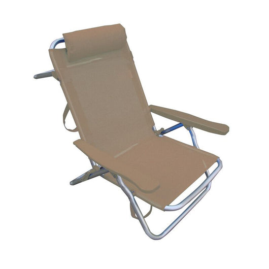 Spiaggina alluminio reclinabile - vari colori - La Dea Sedia Colore: Tortora