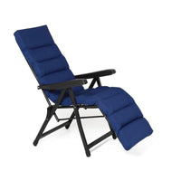 Sdraio con poggiapiedi Bomber - La Dea Sedia Colore: Blu