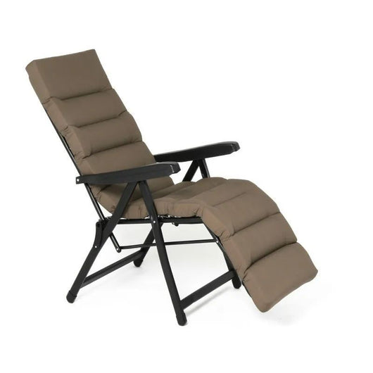 Sdraio con poggiapiedi Bomber - La Dea Sedia Colore: Tortora