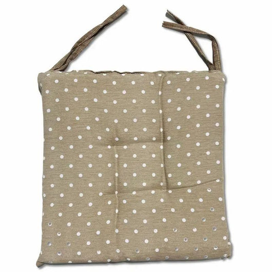 Set da 4 cuscini Creta per sedie - La Dea Sedia Colore: Tortora a pois