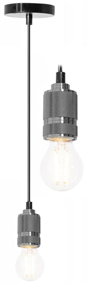 Lampada Da Soffitto Pensile Montatura Chome Black APP350-1CP