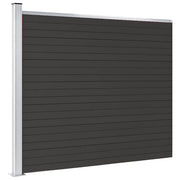 Pannello di Recinzione in WPC 175x146 cm Nero 148985