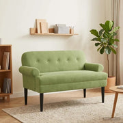 Loveseat con bottoni imbottiti Verde chiaro 120 x 66 x 78 cm 42041831