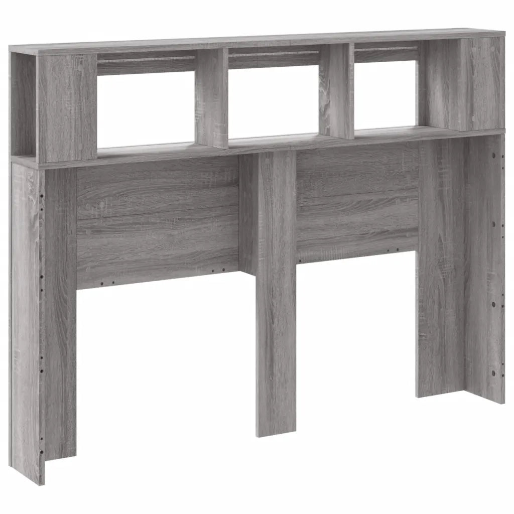 Testiera LED-Testata con LED-Testiera Decorativa Grigio Sonoma 140x18,5x103,5 cm Legno Multistrato