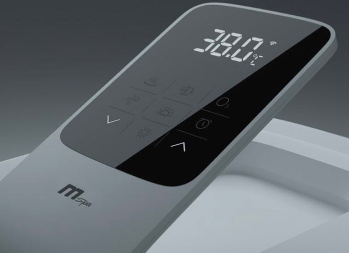 Vasca Idromassaggio da Esterno Spa Riscaldata 160x160x65 cm 6 Posti Wi-Fi Oslo Smart