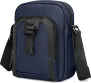 Borsa da spalla per uomini, tasca da uomo per appendere, borsa da corriere, borsa da tracolla in croce, impermeabile, tasca per telefono cellulare per tempo libero, lavoro, viaggi, vita quotidiana, blu, Borsa da spalla