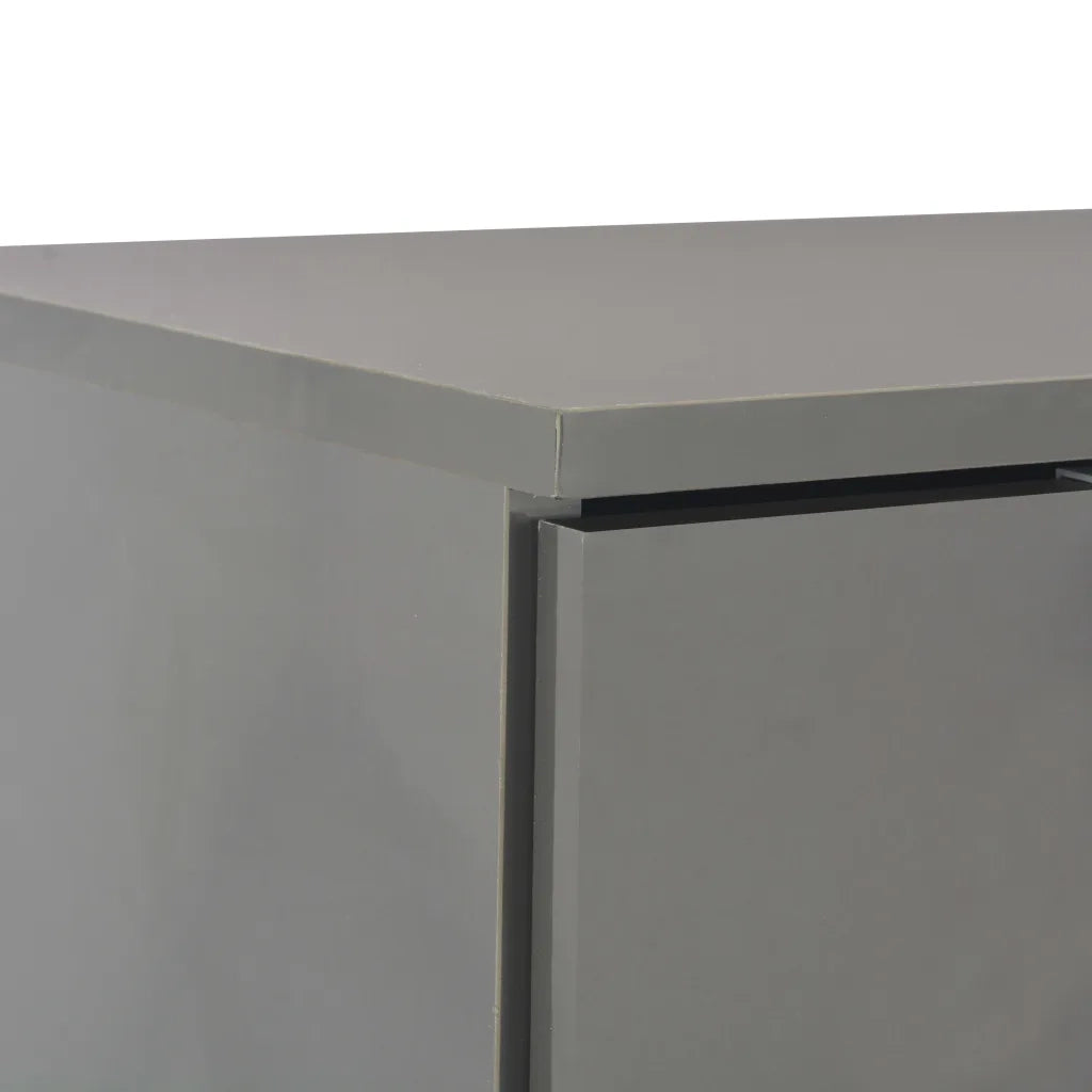 Credenza | Madia | Buffet da pranzo | Armadio da pranzo Grigio Lucido 107x35x80,5 cm