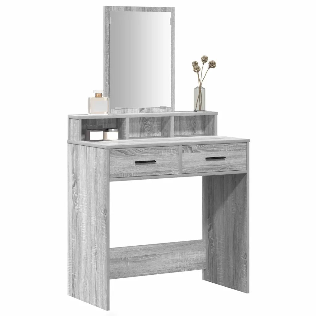 Toeletta | Tavolo da Trucco con cassetto Grigio Sonoma 79 x 41 x 140 cm