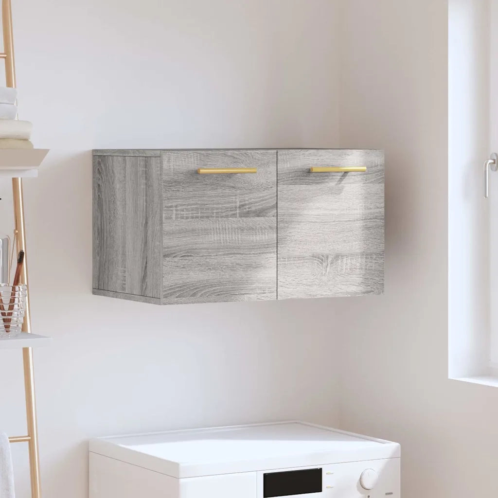 Armadietto a Muro | Mobile a Parete Grigio Sonoma 60x36,5x35cm in Legno Multistrato