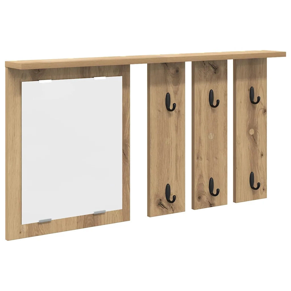 Appendiabiti a muro rovere artigianale 85 x 10 x 45 cm 874490