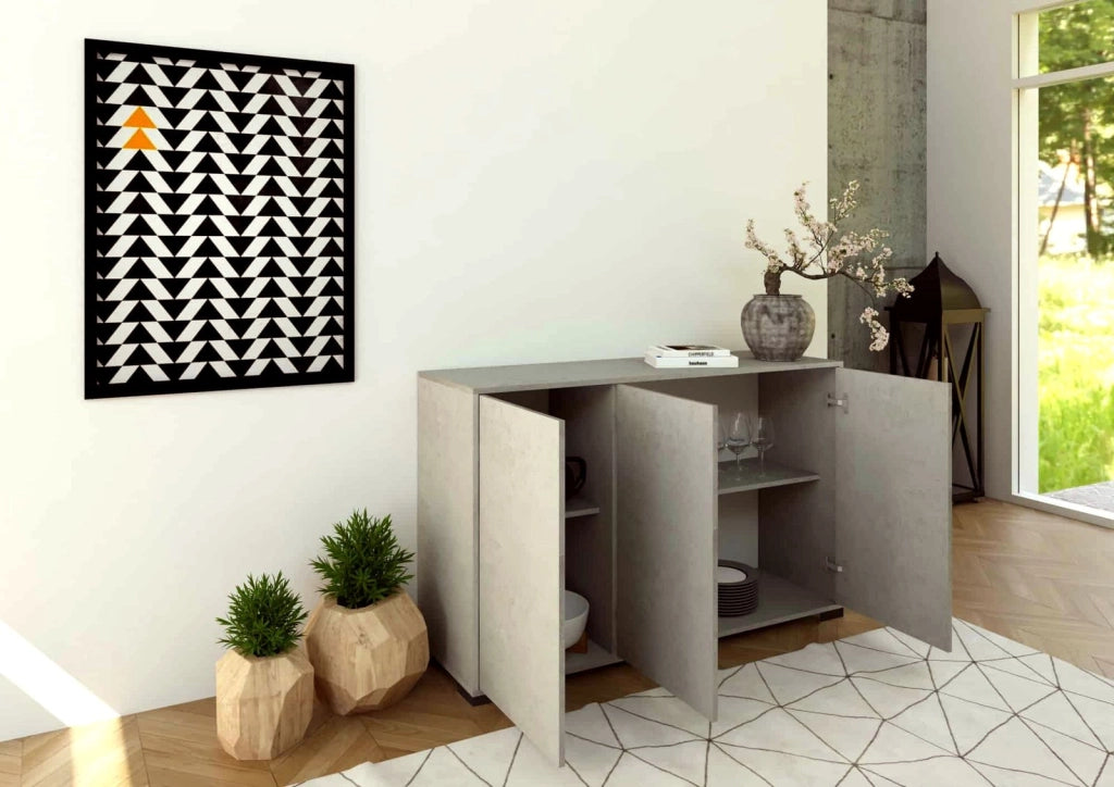 Madia 3 ante 130x40x83 cm cashmere - LUMINA
