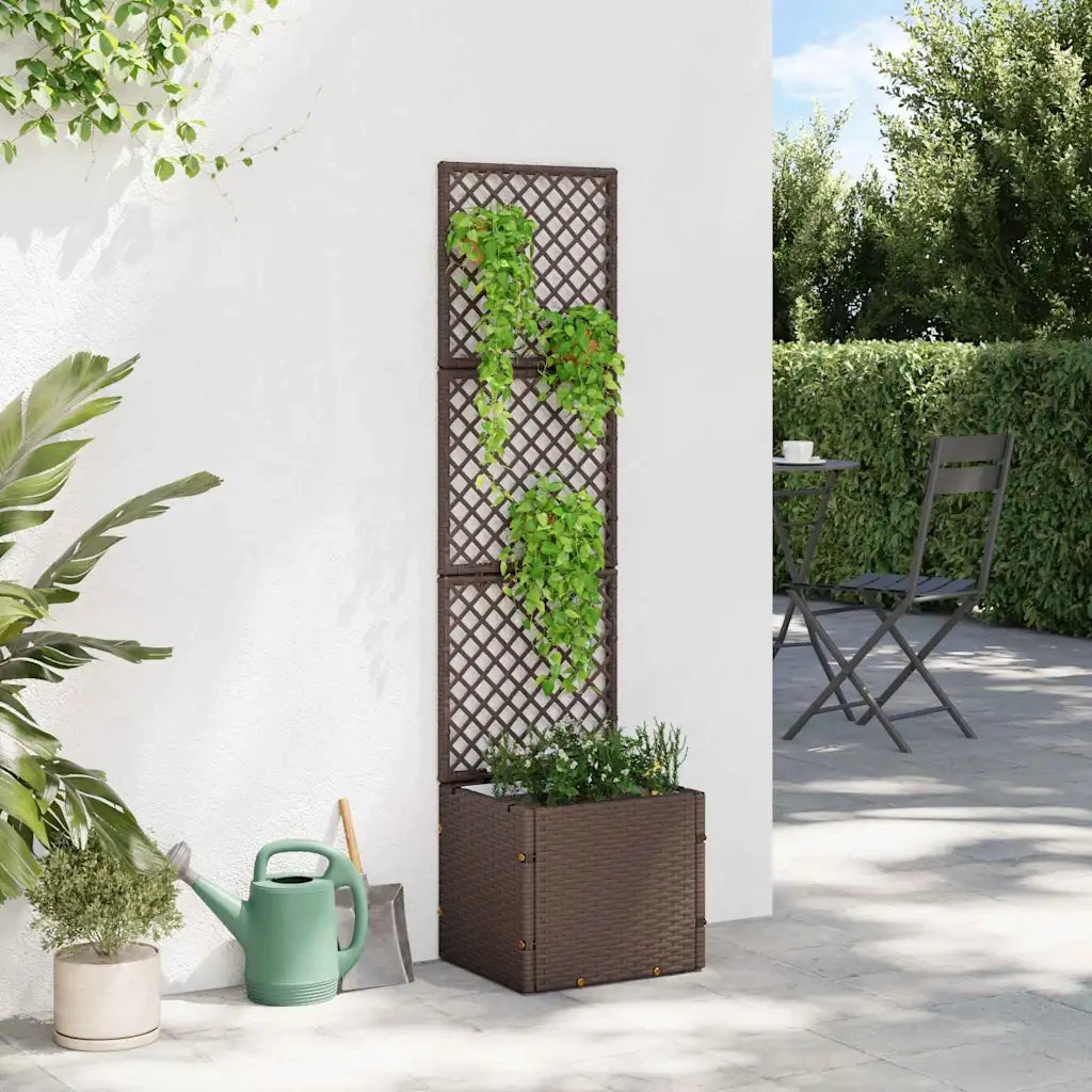 vidaXL Fioriera Marrone 35 x 30 x 135 cm Metallo