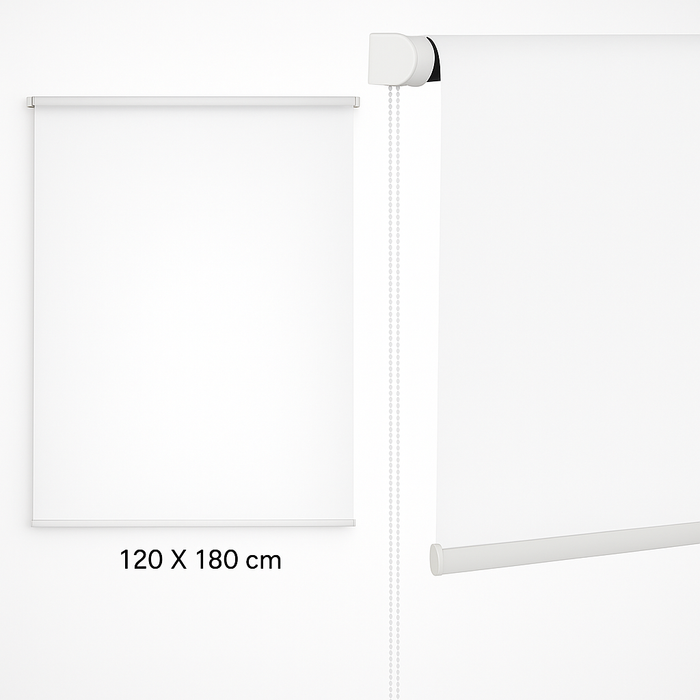 Tenda a Rullo Oscurante da Interno 120x180cm Moderna Facile da montare Bianco