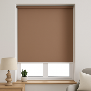 Tenda a Rullo Oscurante da Interno 120x180cm Moderna Facile da montare Marrone