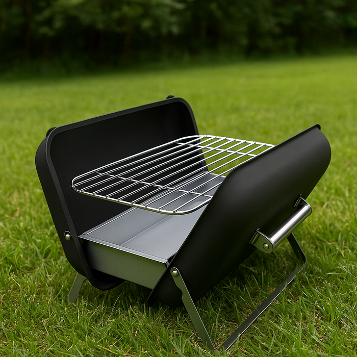 Barbecue a Carbone Portatile con Valigetta – 44x28x32 cm
