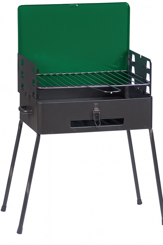 BARBECUE A CARBONE RICHIUDIBILE A VALIGETTA 41x30 CON PARAVENTO FORNACELLA